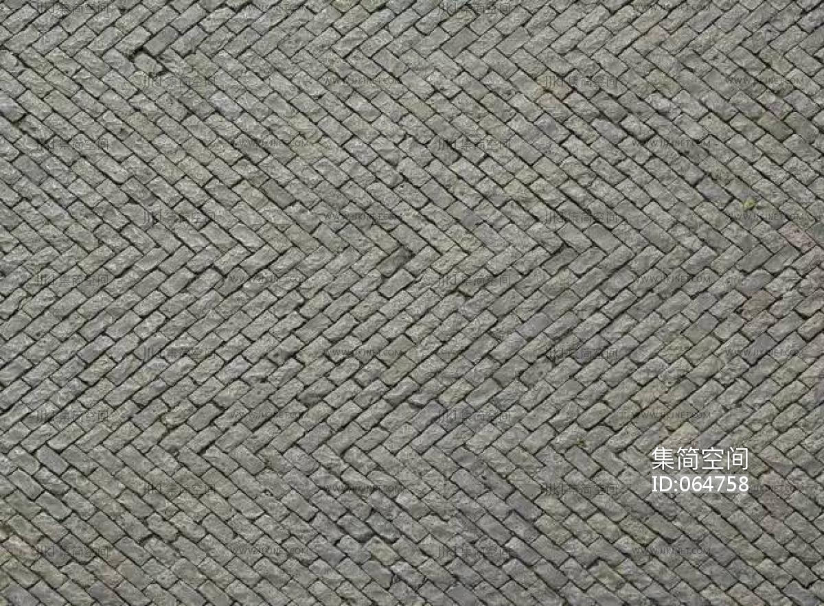 中式景观室外地铺地面地砖步道砖 (8)材质贴图下载-【集简空间】「每日更新」