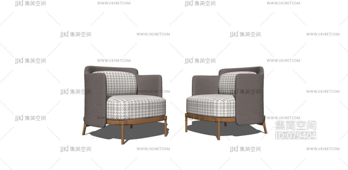 99现代布艺单人沙发 现代单人休闲沙发 休闲椅 休闲沙发 单椅su草图模型下载-【集简空间】「每日更新」