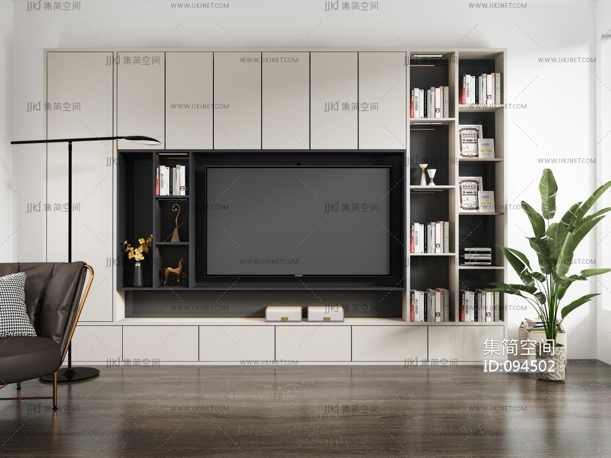 欧式客厅电视柜装修效果图 – 设计本装修效果图