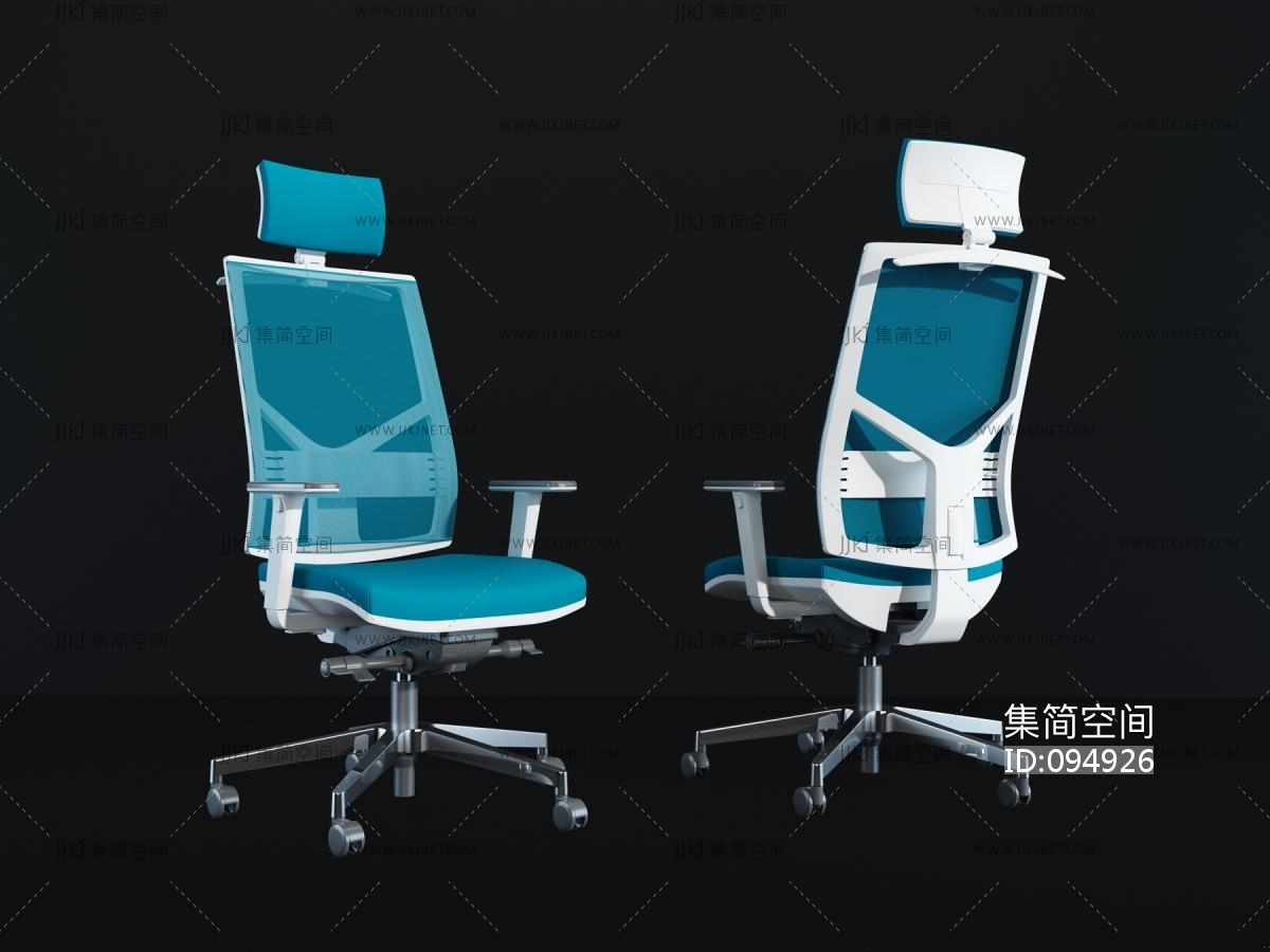 现代办公椅3d模型下载-【集简空间】「每日更新」