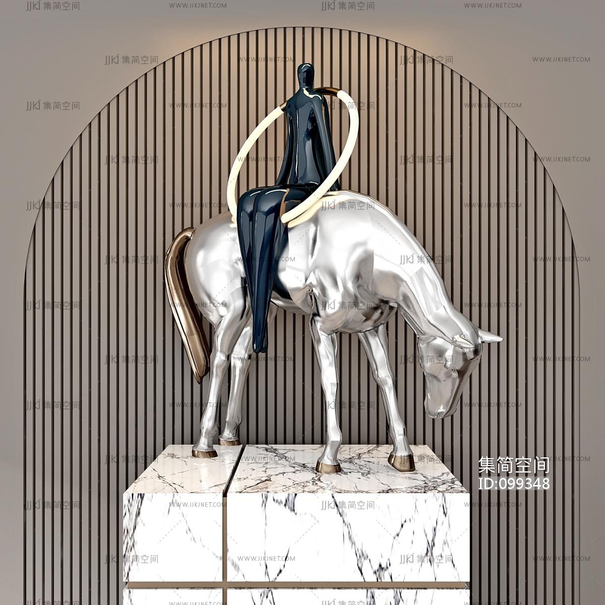 古代大型骑马将军雕塑--艺术鉴赏_人物