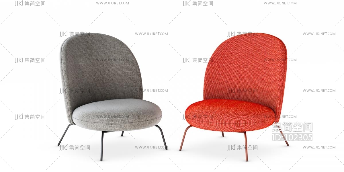 Calligaris puffy 现代休闲椅 3d模型下载-【集简空间】「每日更新」