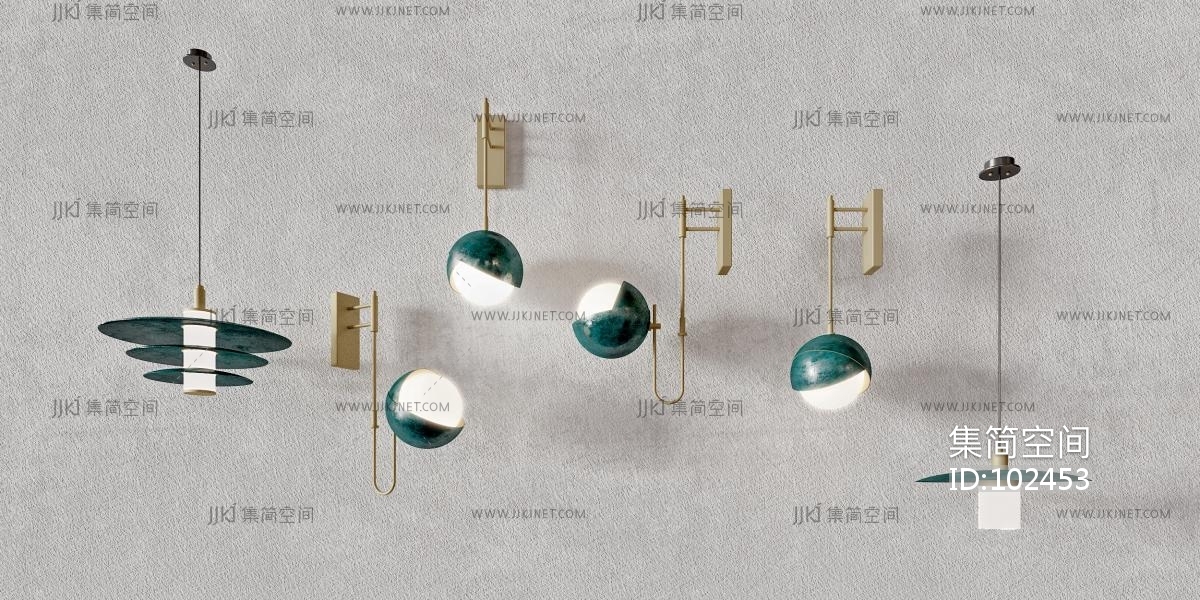 现代魔豆灯,壁灯3d模型下载-【集简空间】「每日更新」