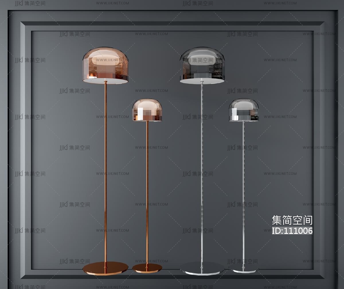 现代落地灯组合3d模型下载-【集简空间】「每日更新」
