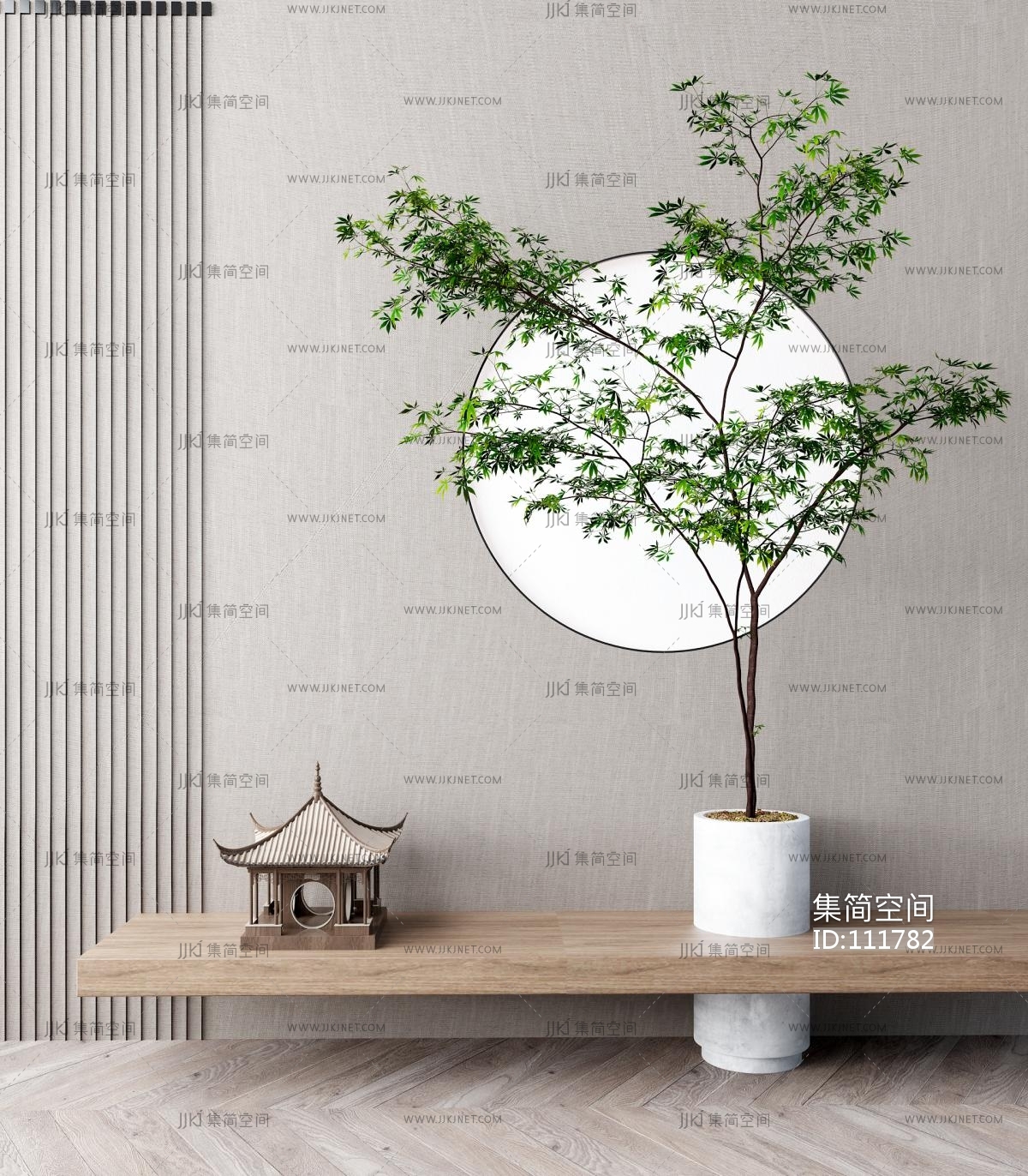 现代盆栽,盆景,3d模型下载-【集简空间】「每日更新」