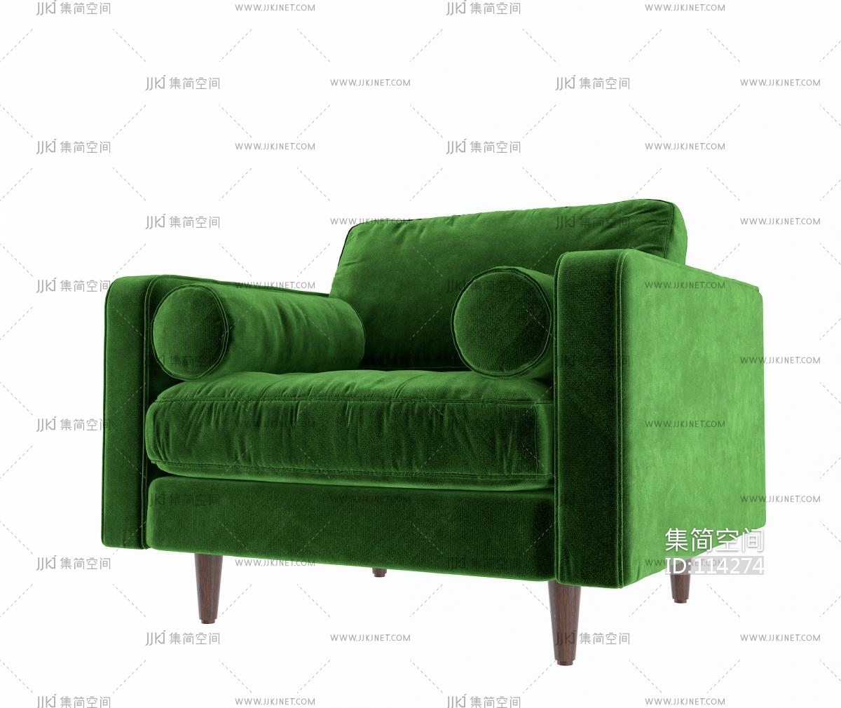 现代单人沙发3d模型下载[ID:100946826]_建E室内设计网
