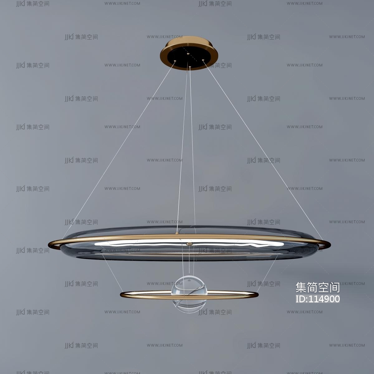 现代环形吊灯3d模型下载-【集简空间】「每日更新」