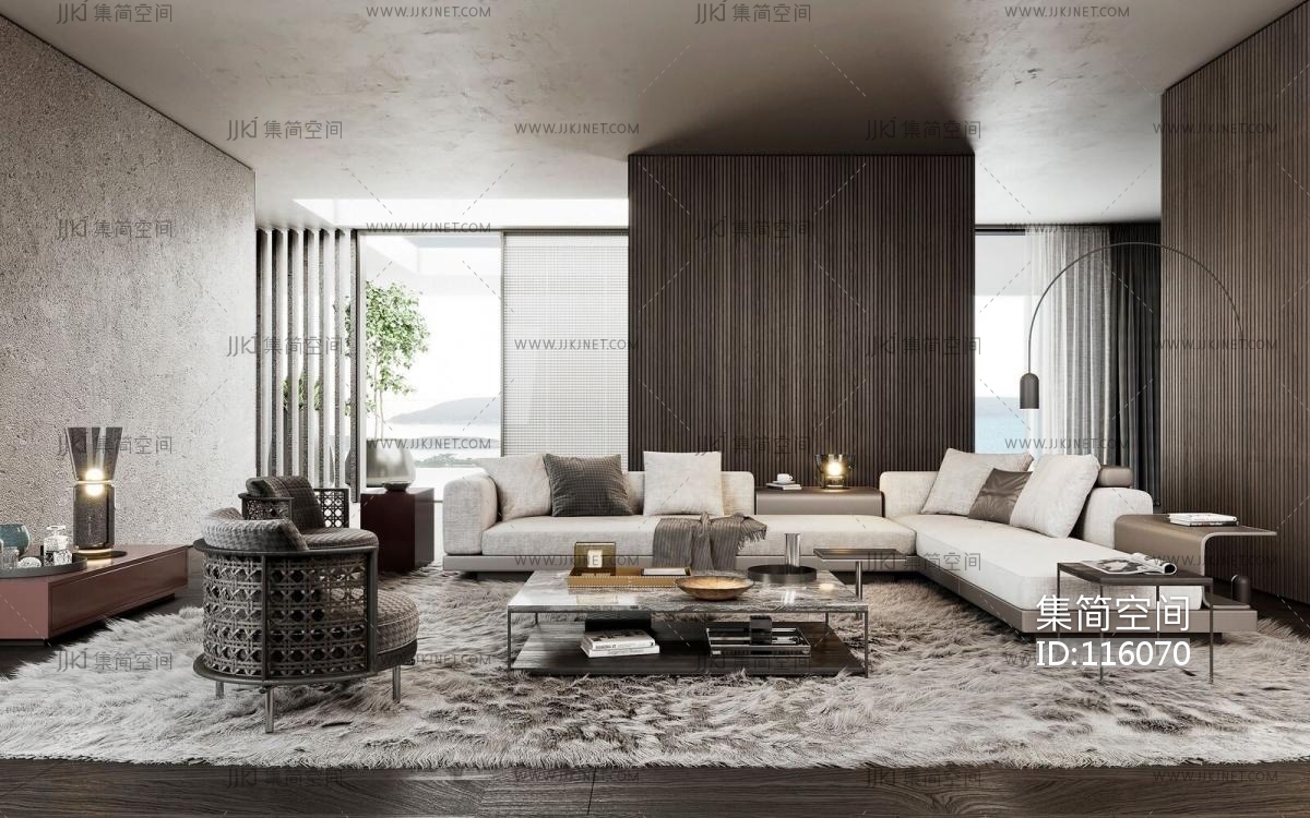 米洛提 Minotti 现代客厅3d模型下载-【集简空间】「每日更新」