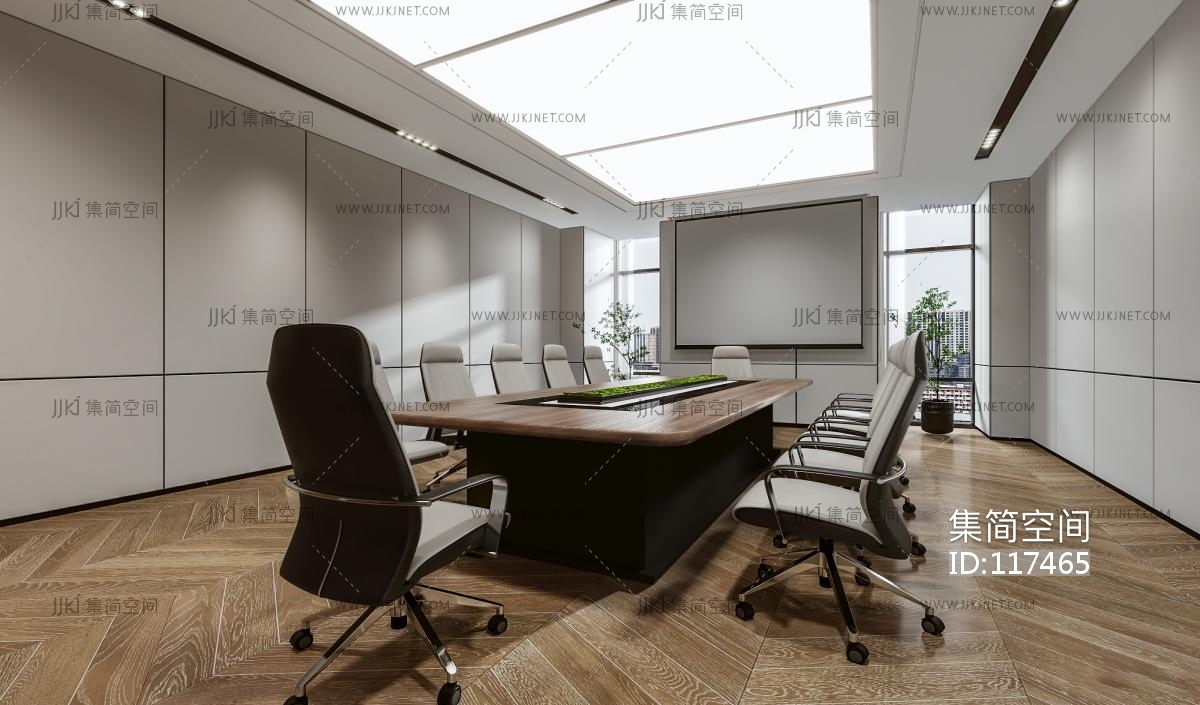 现代会议室3d模型下载-【集简空间】「每日更新」