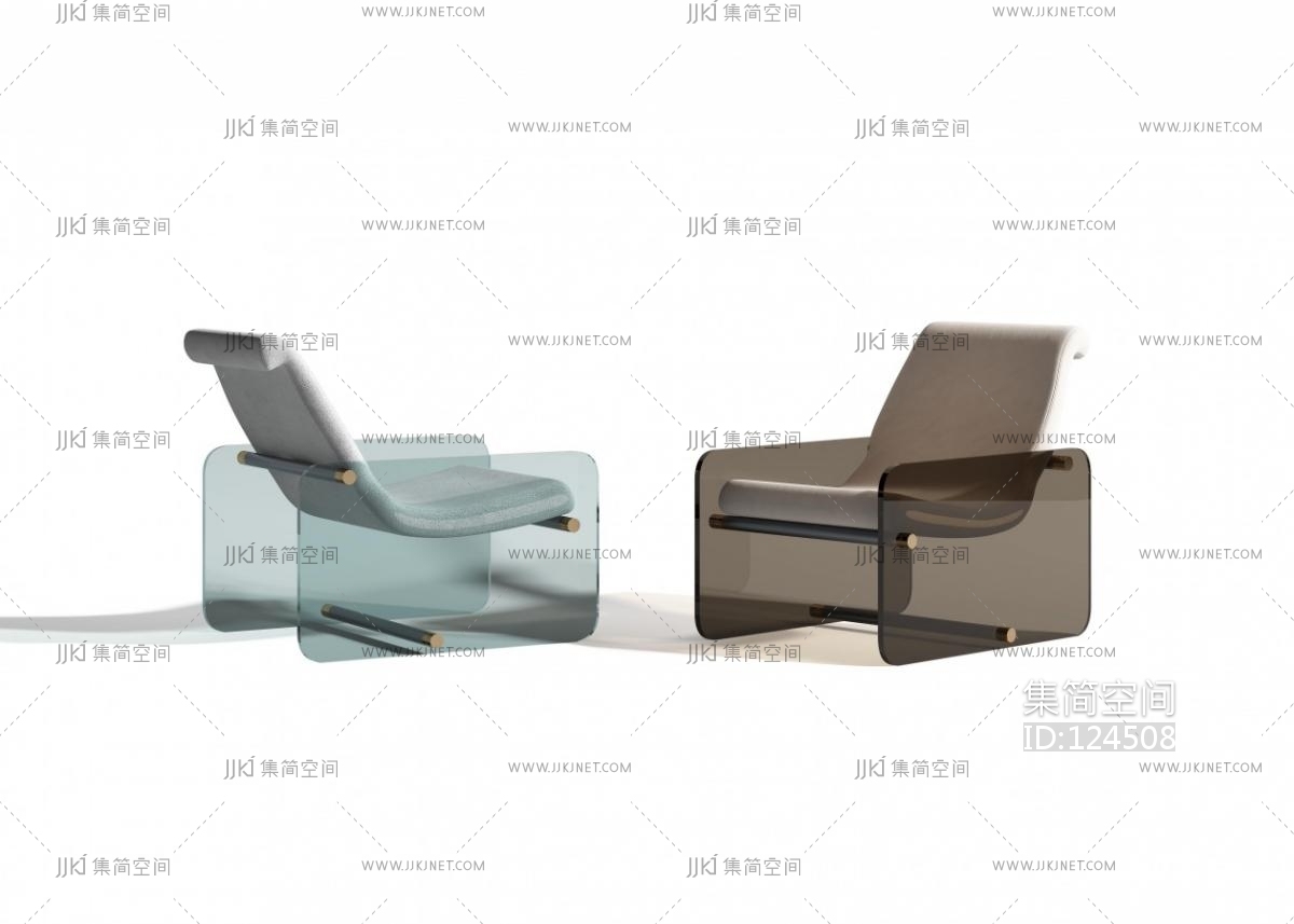 后现代休闲椅3d模型下载-【集简空间】「每日更新」