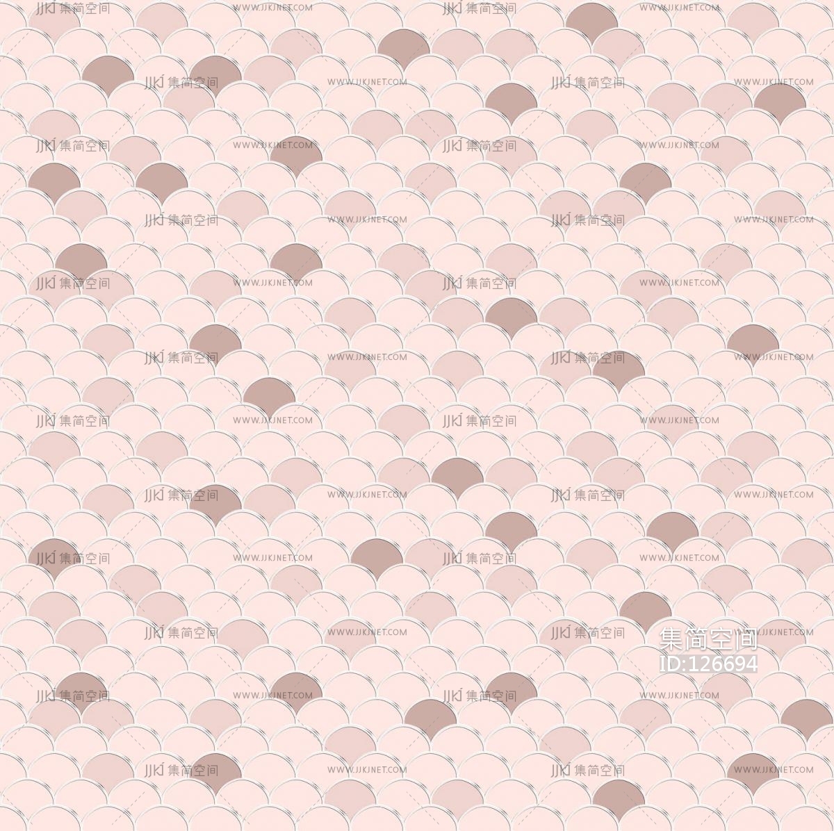 无缝贝壳图案瓷砖马赛克 (3)