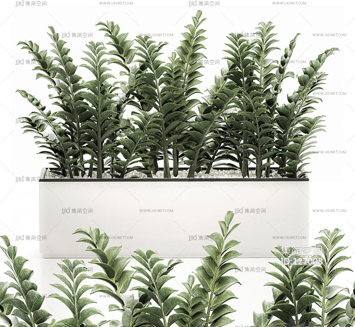 现代室内盆景绿植花盆3d模型下载-【集简空间】「每日更新」