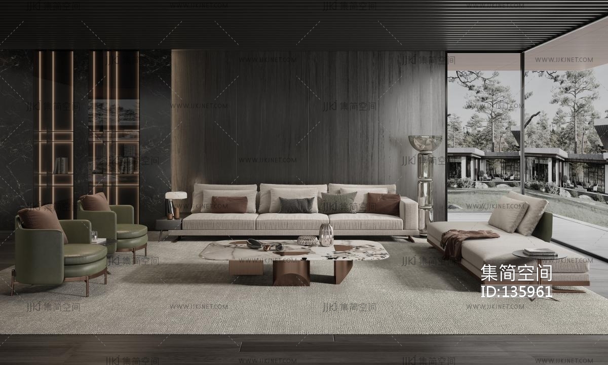 Minotti米诺提沙发现代客厅su模型