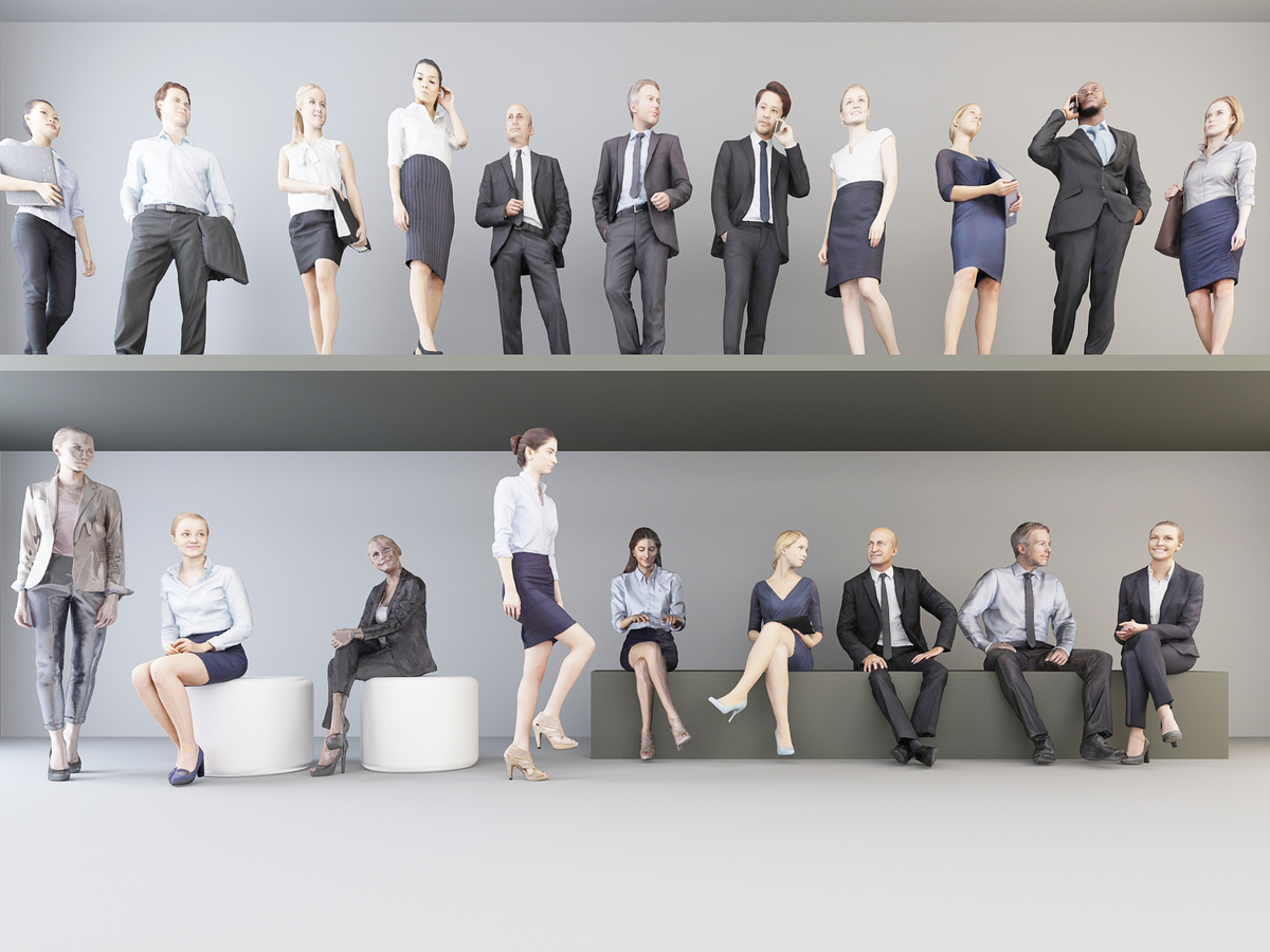 001坐着的商务办公人物组合20123d模型下载-【集简空间】「每日更新」