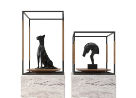 Z06-1029抽象猫马雕塑摆件
