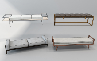 H43-1212现代新中式床尾凳