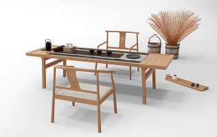 Z17-1205新中式茶桌椅茶具