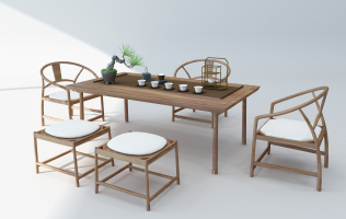 Z09-0520新中式茶桌椅中式椅子茶具