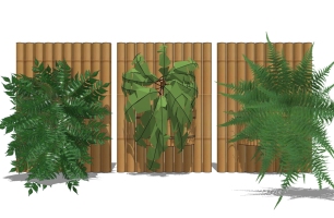 现代垂直绿化植物绿植墙植物墙 (59)