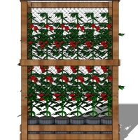现代垂直绿化植物绿植墙植物墙花架