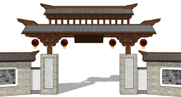 中式建筑牌楼斗拱 (3)