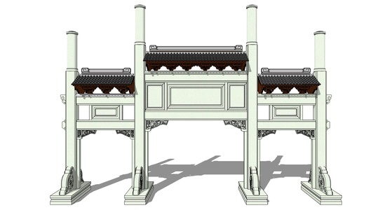 中式古建牌坊牌楼 (11)