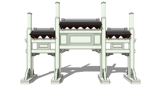 中式古建牌坊牌楼 (11)