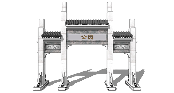 中式古建牌坊牌楼 (15)