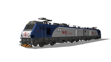 11-和谐号电车列车火车车头模型