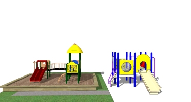 4现代儿童游乐园游乐设施儿童滑梯组合