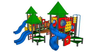 28现代儿童游乐园游乐设施儿童滑梯组合