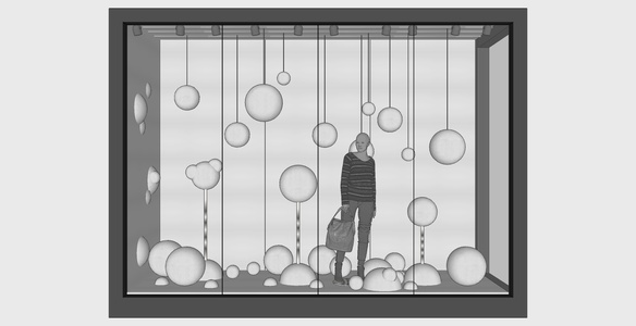 现代商场店面橱窗女装店展陈模特 (4)