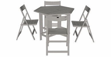 户外防腐木桌椅子 (3)