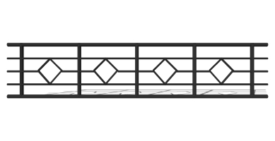 中式铁艺栏杆护栏扶手 (98)
