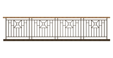 中式铁艺栏杆护栏扶手 (102)