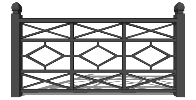 中式铁艺栏杆护栏扶手 (105)