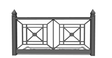 中式铁艺栏杆护栏扶手 (107)