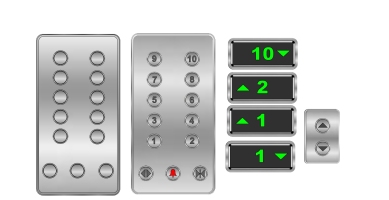 电梯门可见控制器按钮