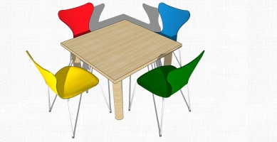 幼儿园家具儿童书桌椅子教室桌椅1 (8)