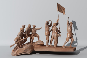 H28-0629革命红军长征抗战人物博物馆展厅雕塑