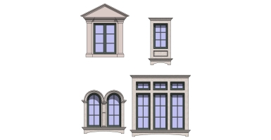 欧式建筑别墅窗窗户 (12)