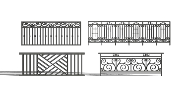 欧式铁艺栏杆护栏扶手 (10)