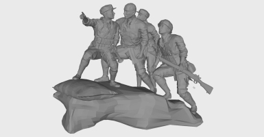红军革命战士抗战人物博物馆展厅雕塑 雕像  (8)