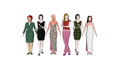 现代女性人物模型下载