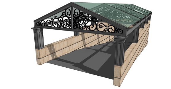 欧式铁艺地下车库出入口