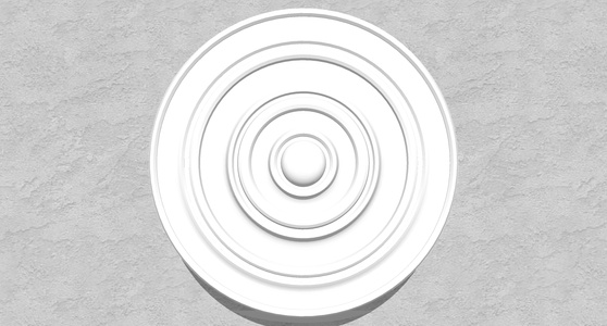 欧式法式圆形石膏雕花灯盘灯座 (3)