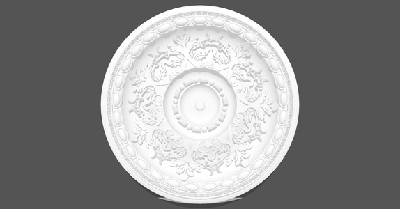 欧式法式圆形石膏雕花灯盘灯座 (14)