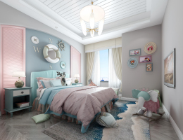 H27-0711现代地中海风格卧室儿童房床小大象玩具摇椅床头挂饰