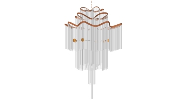 10现代轻奢异形金属水晶吊灯