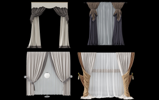 H22-0725现代欧式法式新中式窗帘纱帘